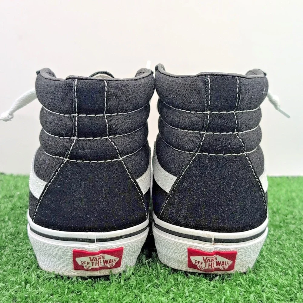 Vans SK8-Hi Old Skool High Tops Shoes Men's 5.5 Womens 7 Black‎ Suede Skateboard